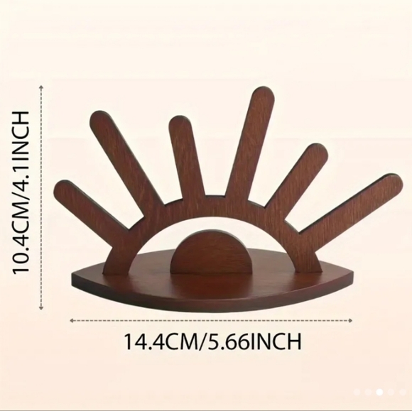 Evil Eye Boho/Bohemian Wood/Wooden Jewelry Display Stand/Ring Holder Organizer - Picture 8 of 14